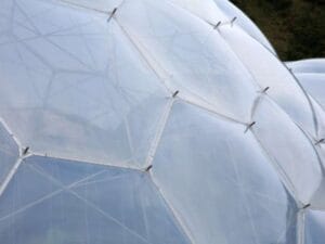 ETFE film architecture showing light transmission